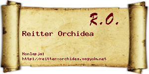 Reitter Orchidea névjegykártya